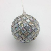 Handmade Christmas Shiny Styrofoam Beaded Ball Ornaments